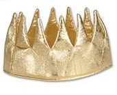 Your guest will be asking for your royal blessing when you wear this Fabric Gold Crown!